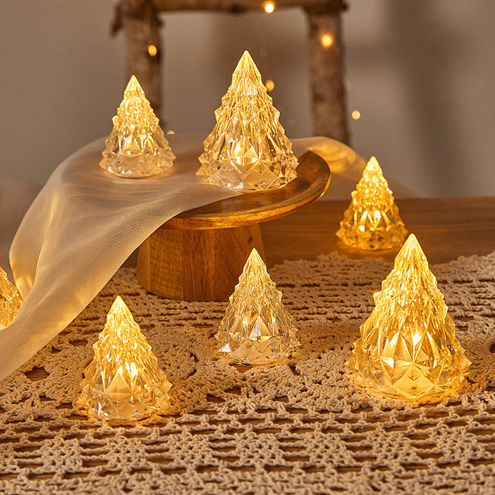 Decorative LED real wax candle in crystal look