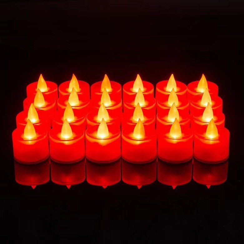 Decorative LED real wax candle in crystal look