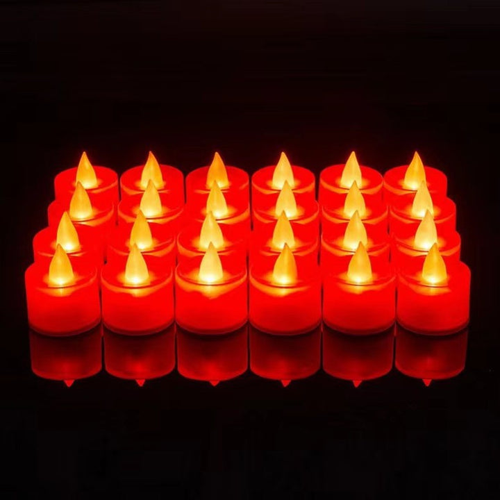 Decorative LED real wax candle in crystal look
