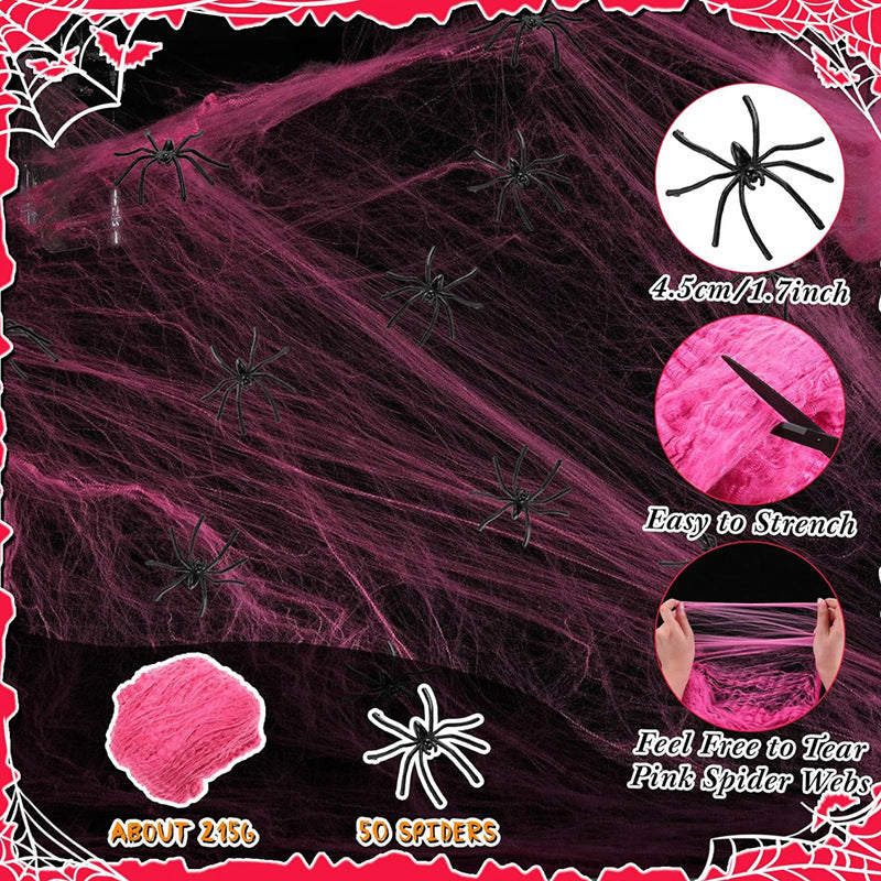 Realistic Halloween Spider Web Decoration