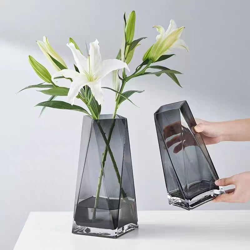 Geometric Glass Flower Holder