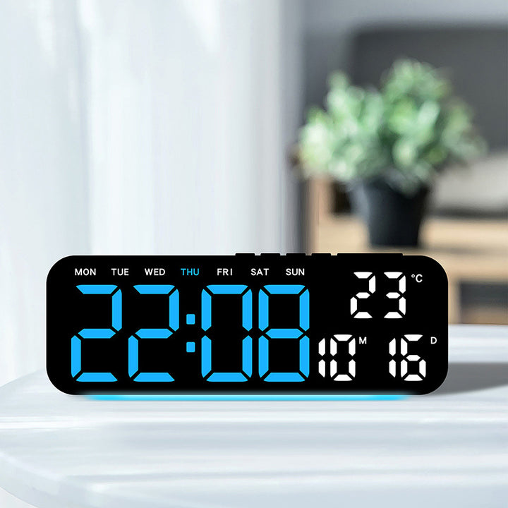 Digital alarm clock with temperature display and hygrometer