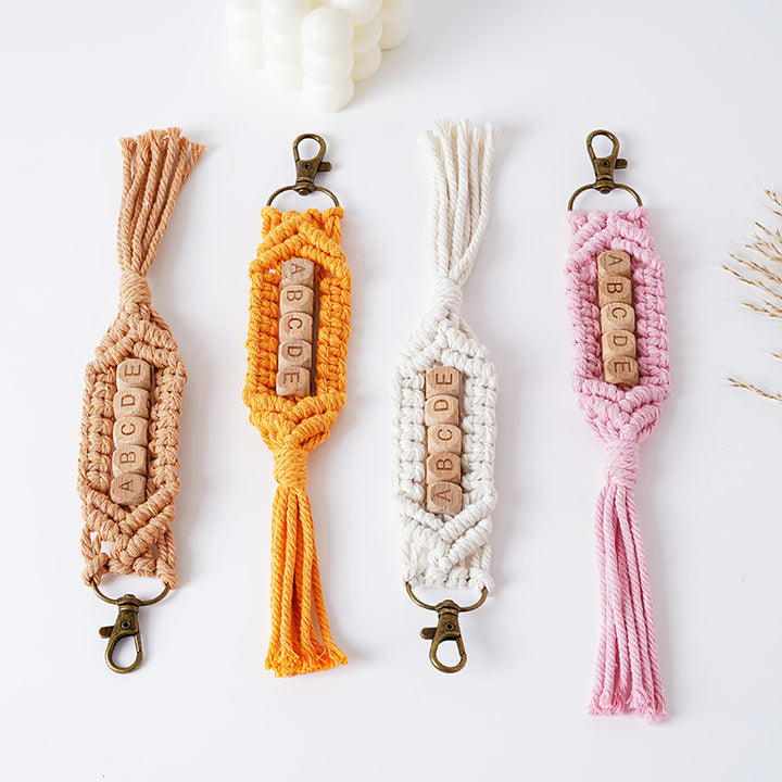Personalized Macrame Keychain Holder