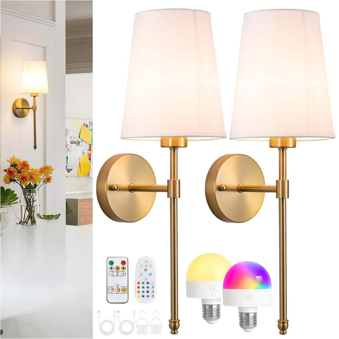 Elegant Satin Gold Wall Lamp