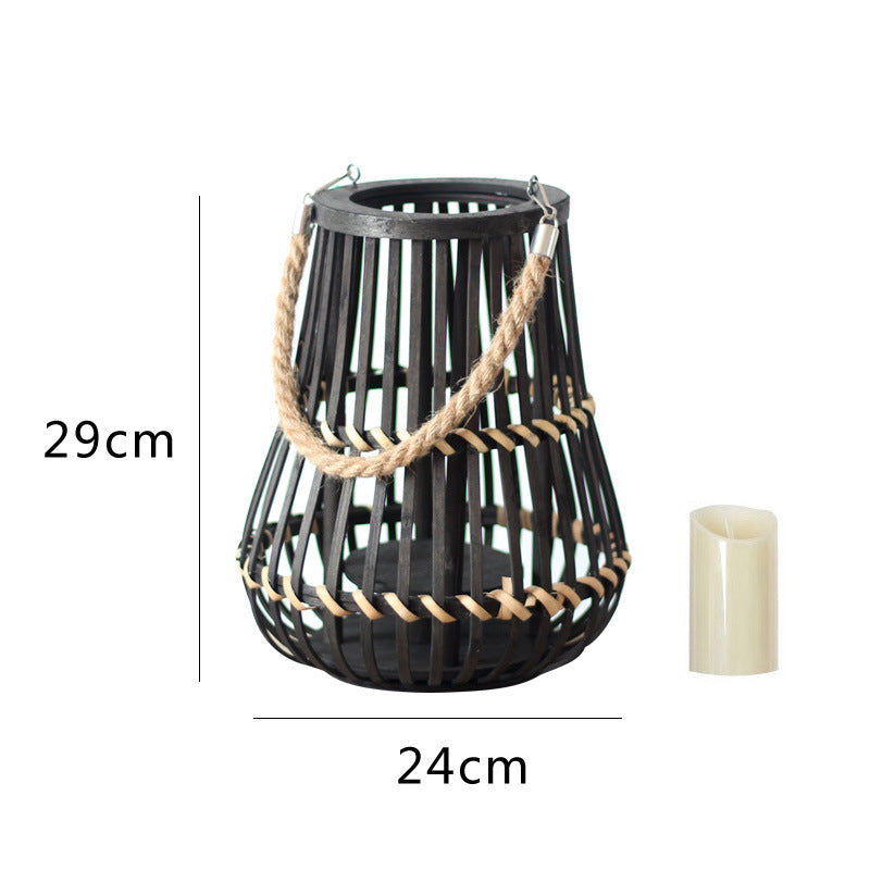 Stylish lantern with hemp handle