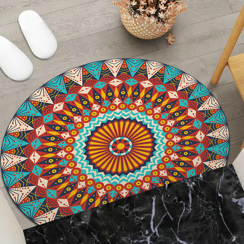 Round Geometric Area Mat