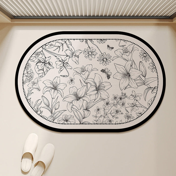 Floral Shaped Decorative Area Mat