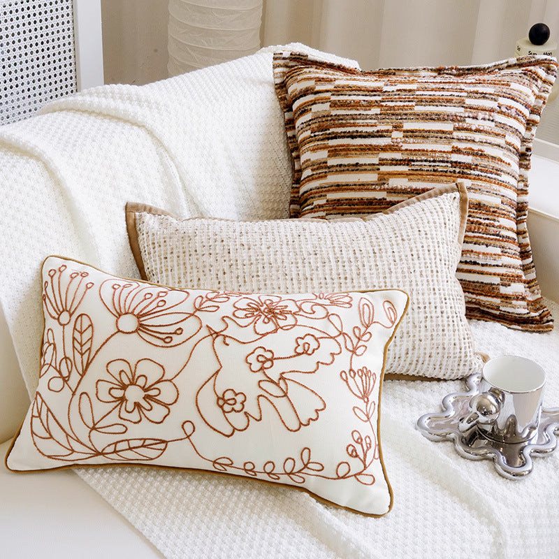 Decorative Striped Textured Accent Pillow