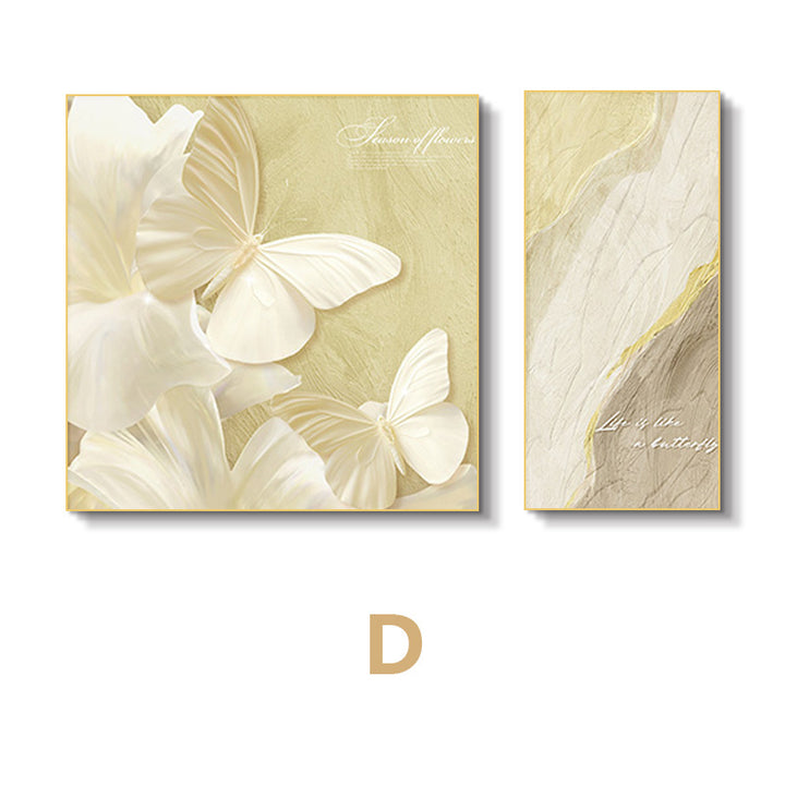 Elegant Butterfly and Floral Wall Art