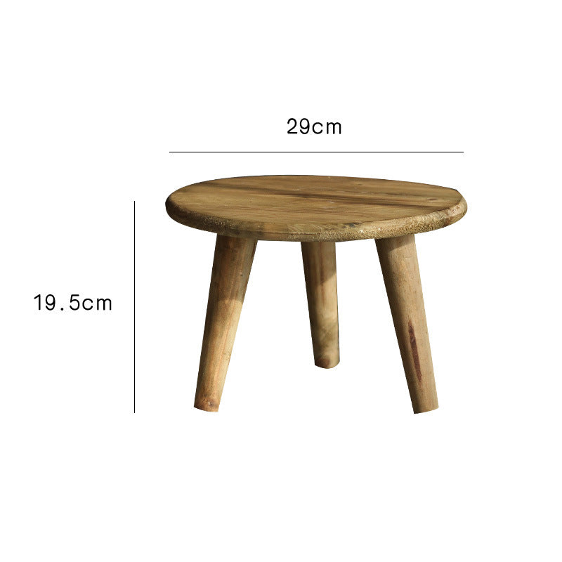 Stylish side table made of natural wood