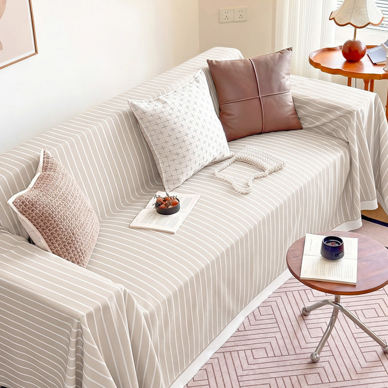 Cozy Striped Sofa Cover