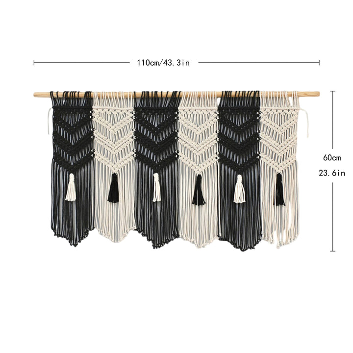 Macrame Wall Tapestry with Decorative Tassels