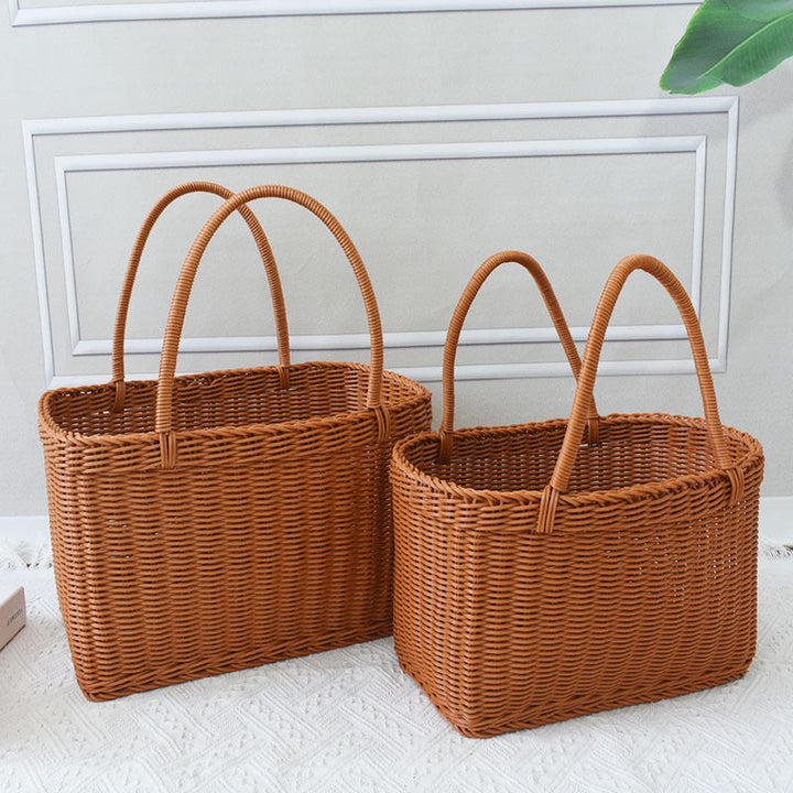 Woven Rattan Storage Basket