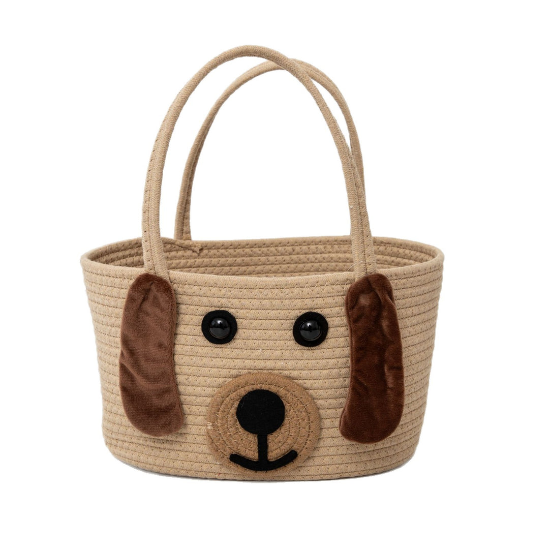 Stylish carrying basket with colorful handles