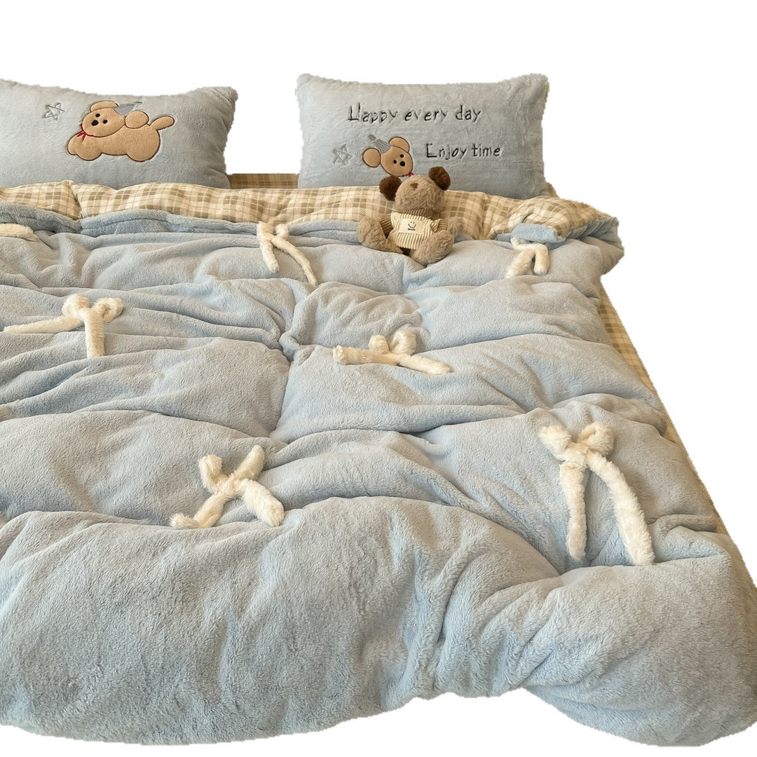 Plush Fleece Comforter Set