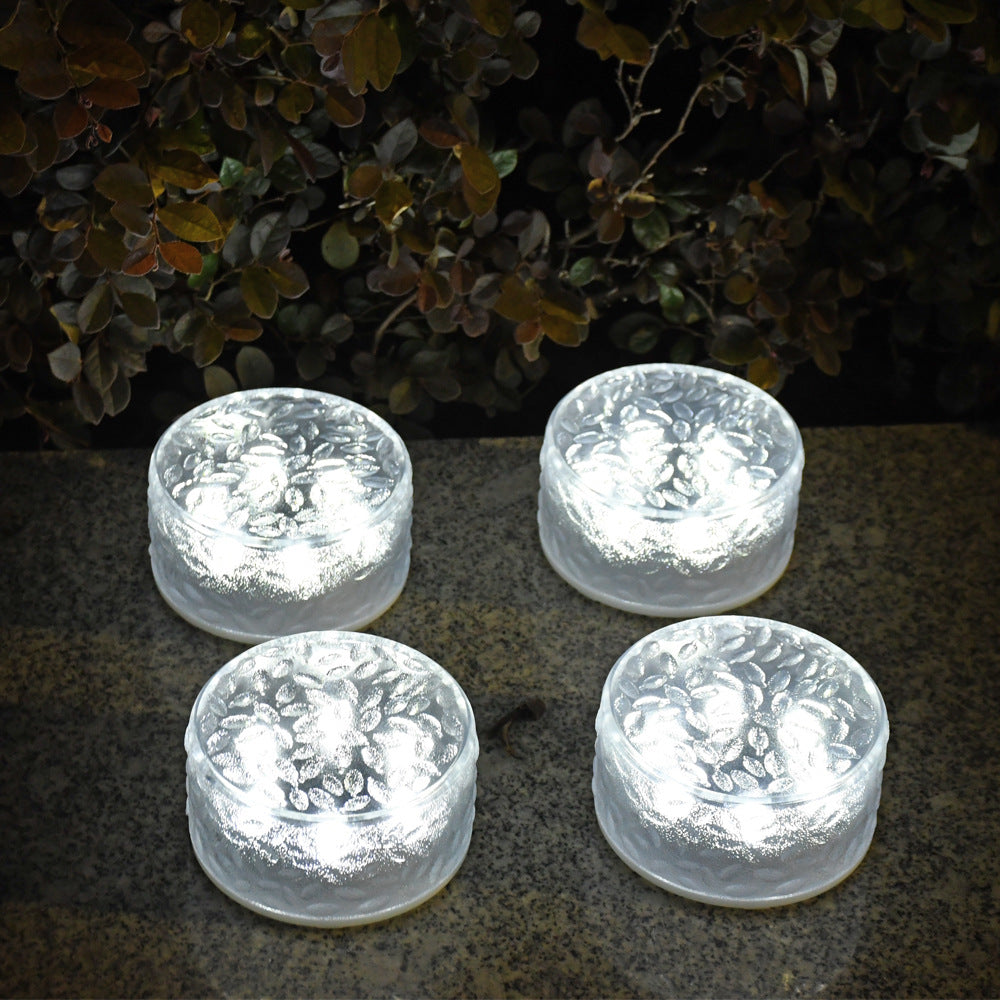 Solar Textured Glass Garden Path Lights