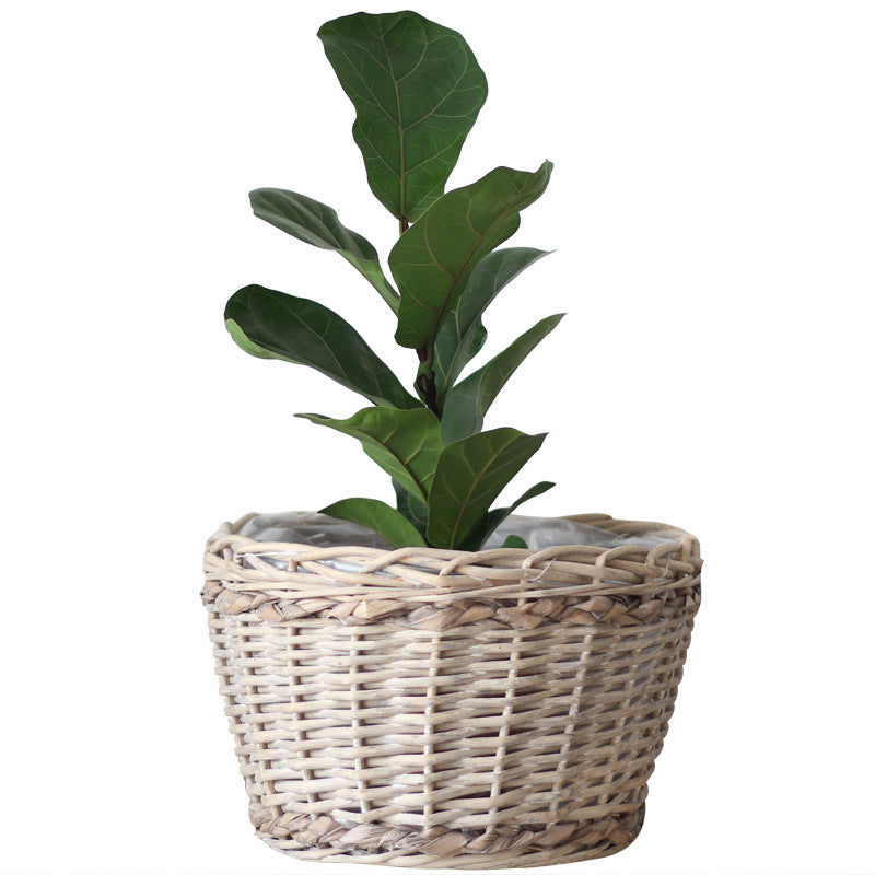 Rustic storage basket made of natural material