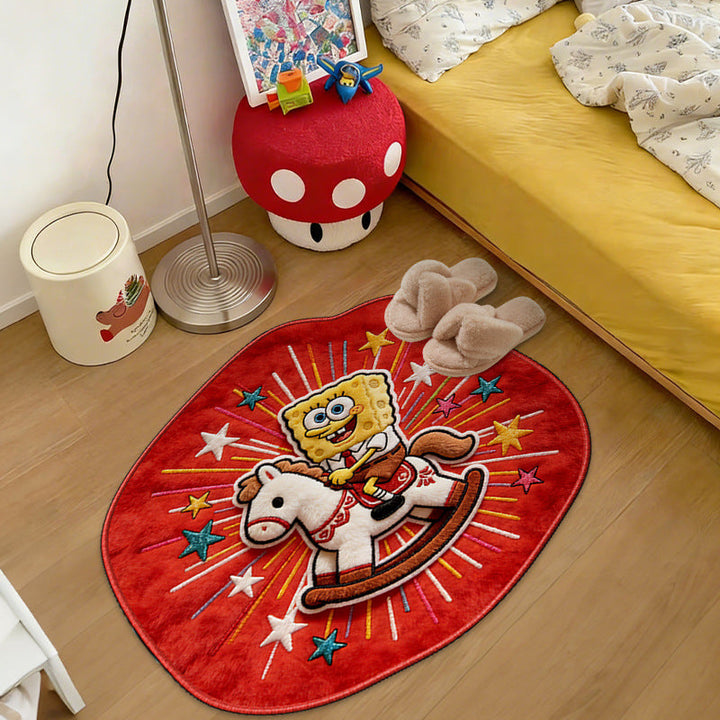 Fun Cartoon-Themed Plush Area Rug