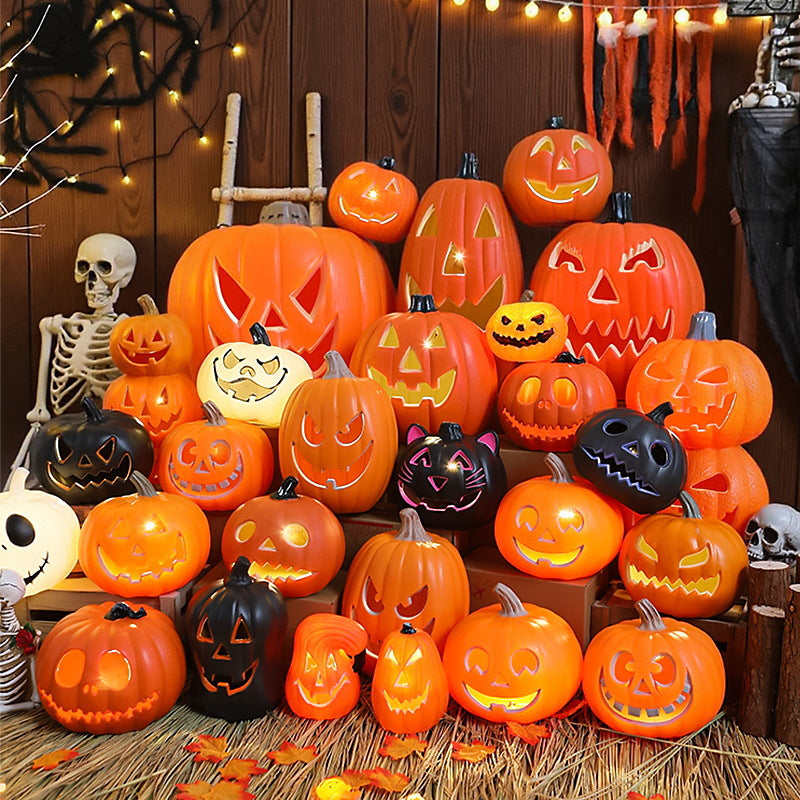 Ceramic Cat Pumpkin LED Tealight Holder