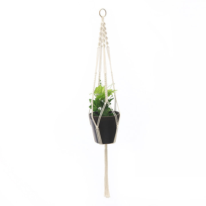 Plant-hanging macrame shelf