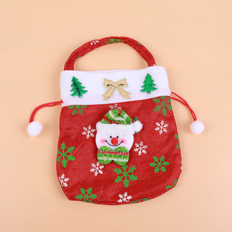 Cute Christmas gnome with gift sack