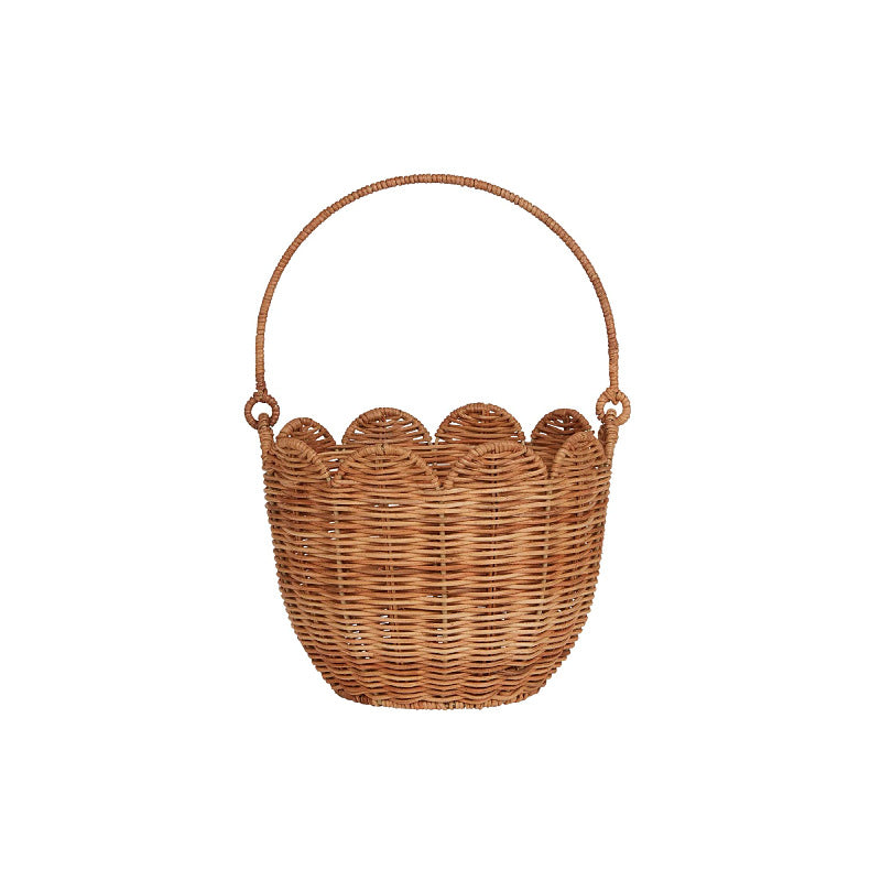 Handmade storage basket for dolls