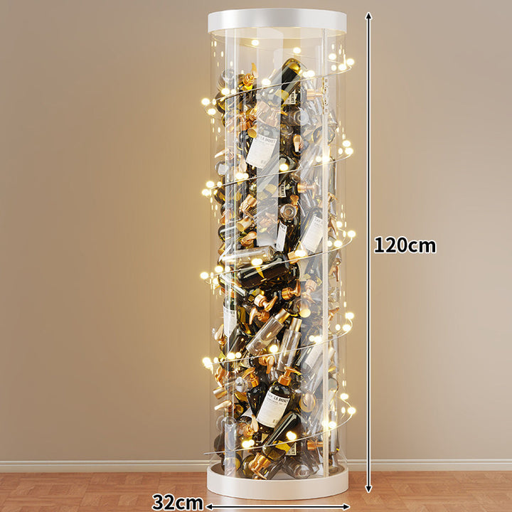 Tall Clear Acrylic Vertical Display Cylinder for Mini Perfume & Sample Bottle Collection