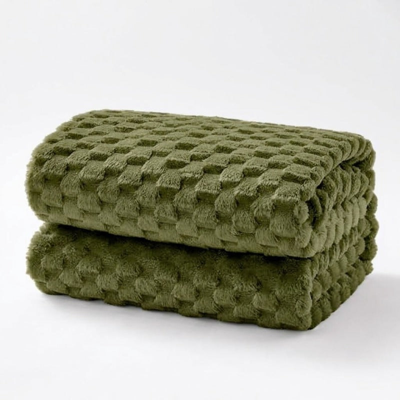 Textured Double-Sided Plush Blanket