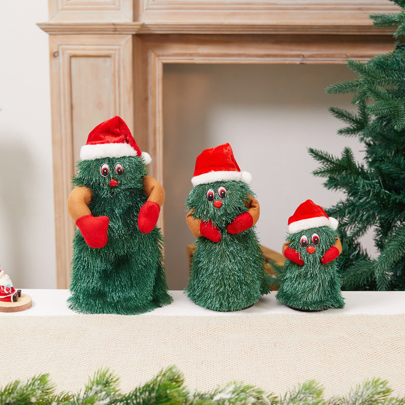 Cute Christmas tree figure with hat