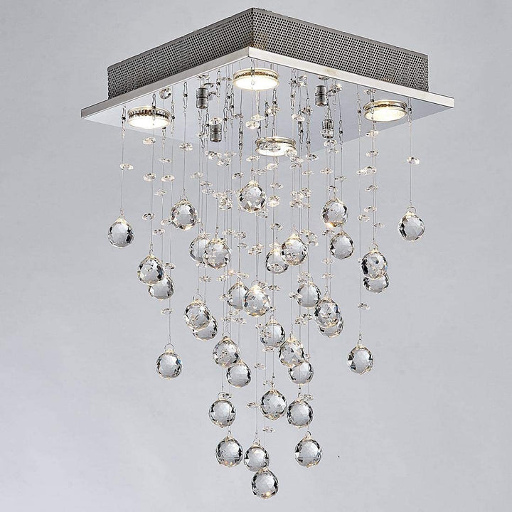 Crystal cascading ceiling light