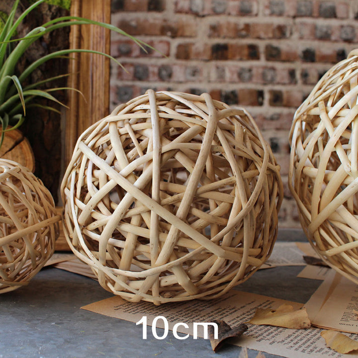 Decorative natural material decor ball