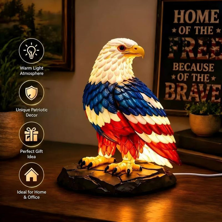 Decorative LED table lamp in eagle design