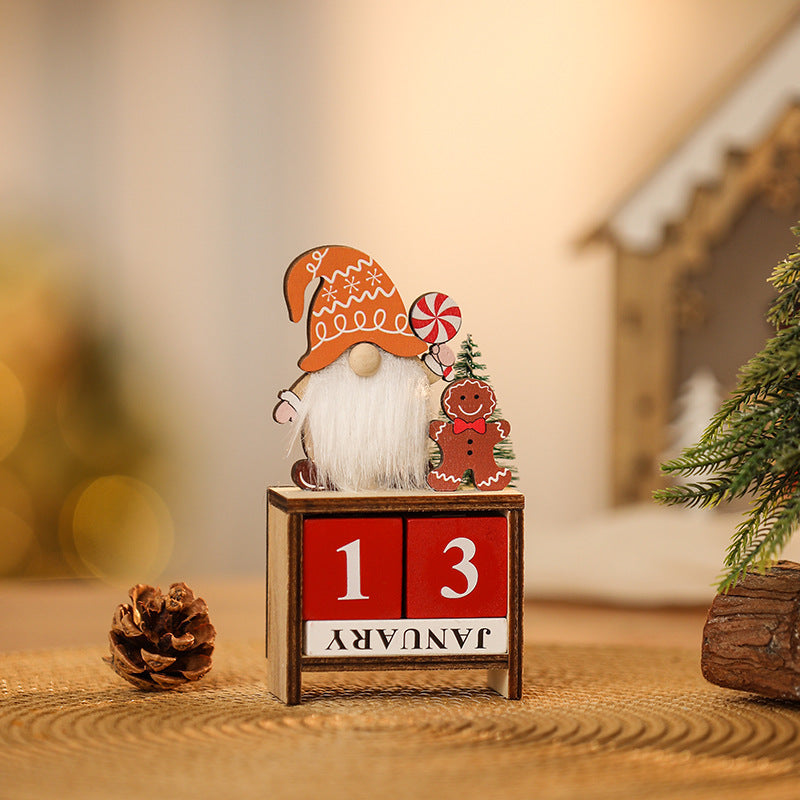 Decorative Christmas gnome with calendar