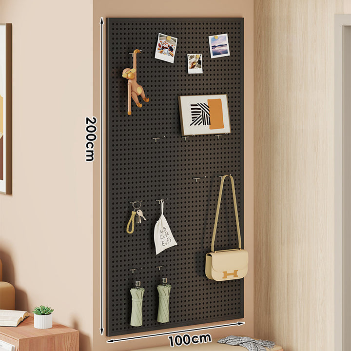 Wall-Mounted Perforated Metal Pegboard Organizer Panel
