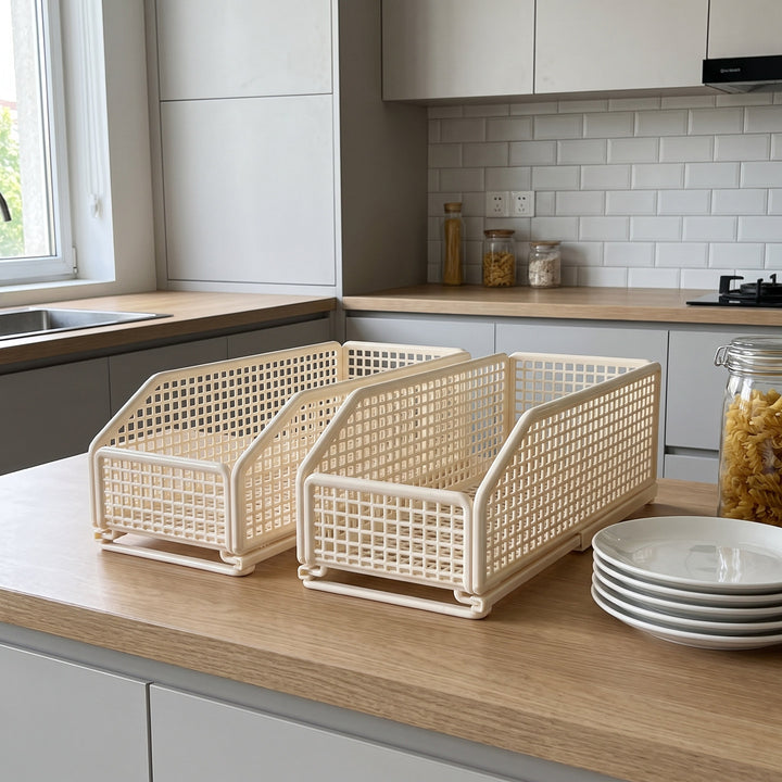 Pull-Out Mesh Pantry Drawer Organizer for Kitchen Cabinets