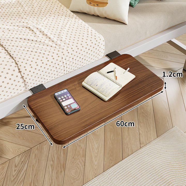 Clamp-On Floating Bedside Shelf with Bamboo Top and Slim Profile
