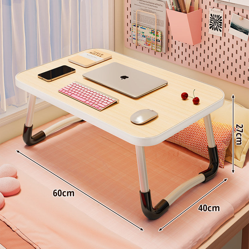 Foldable Portable Bed Laptop Table with Rounded MDF Top and Locking Folding Legs