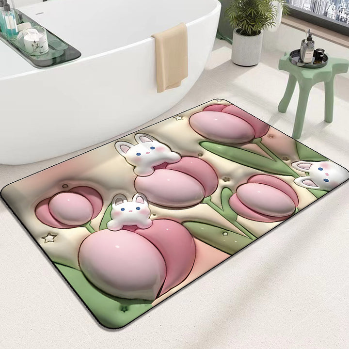 Cute Cartoon Cat Shape Bath Mat