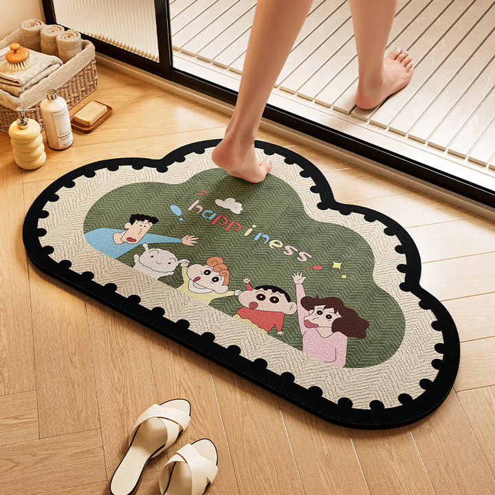 Playful Dog-Themed Bath Rug