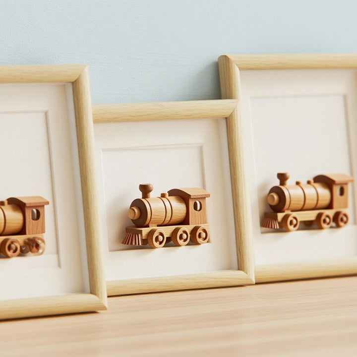 Artistic Wooden Train Shadow Box Frame