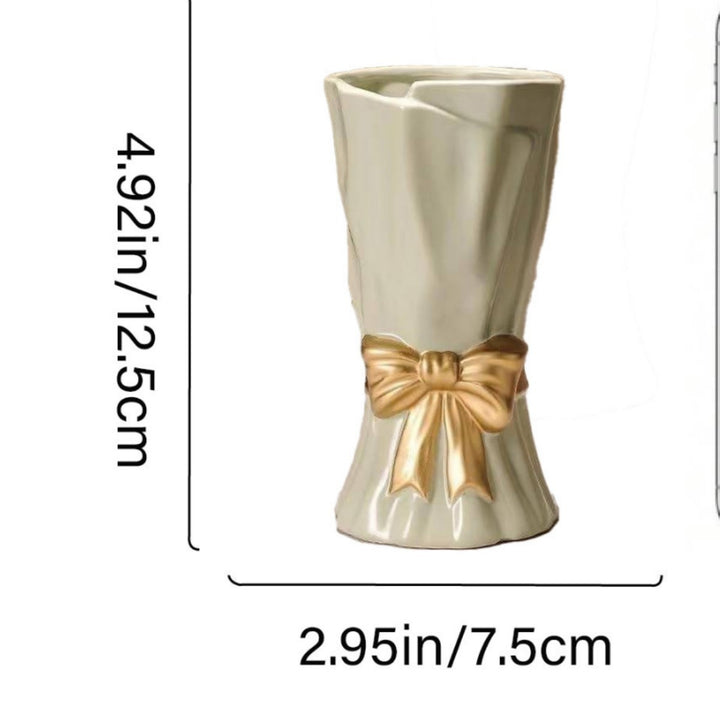 Home Décor Ceramic Vase with Bow