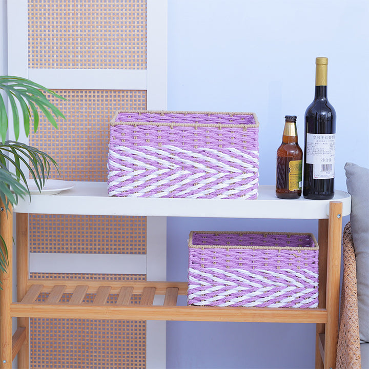 Braided storage basket