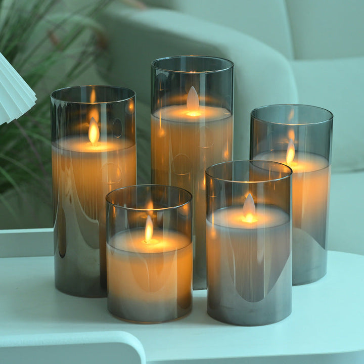 LED Stumpen Candles with Realistic Flame