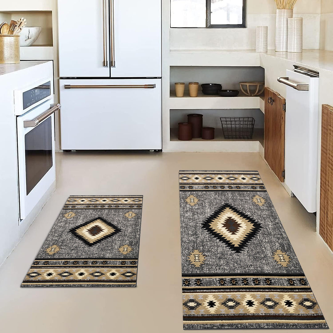 Vintage-Inspired Kitchen Mat Set