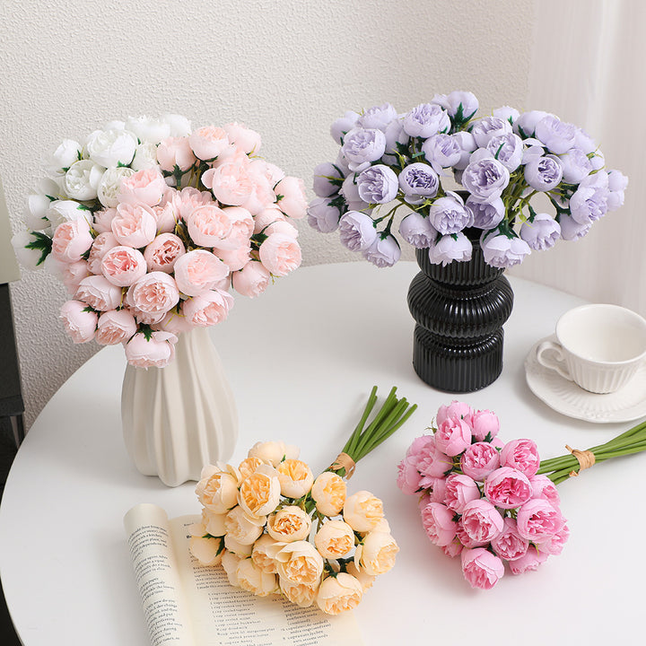 More realistic artificial peony bouquet