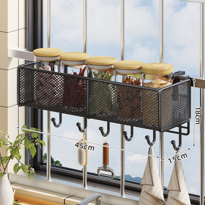 Over-Railing Mesh Kitchen Organizer Basket