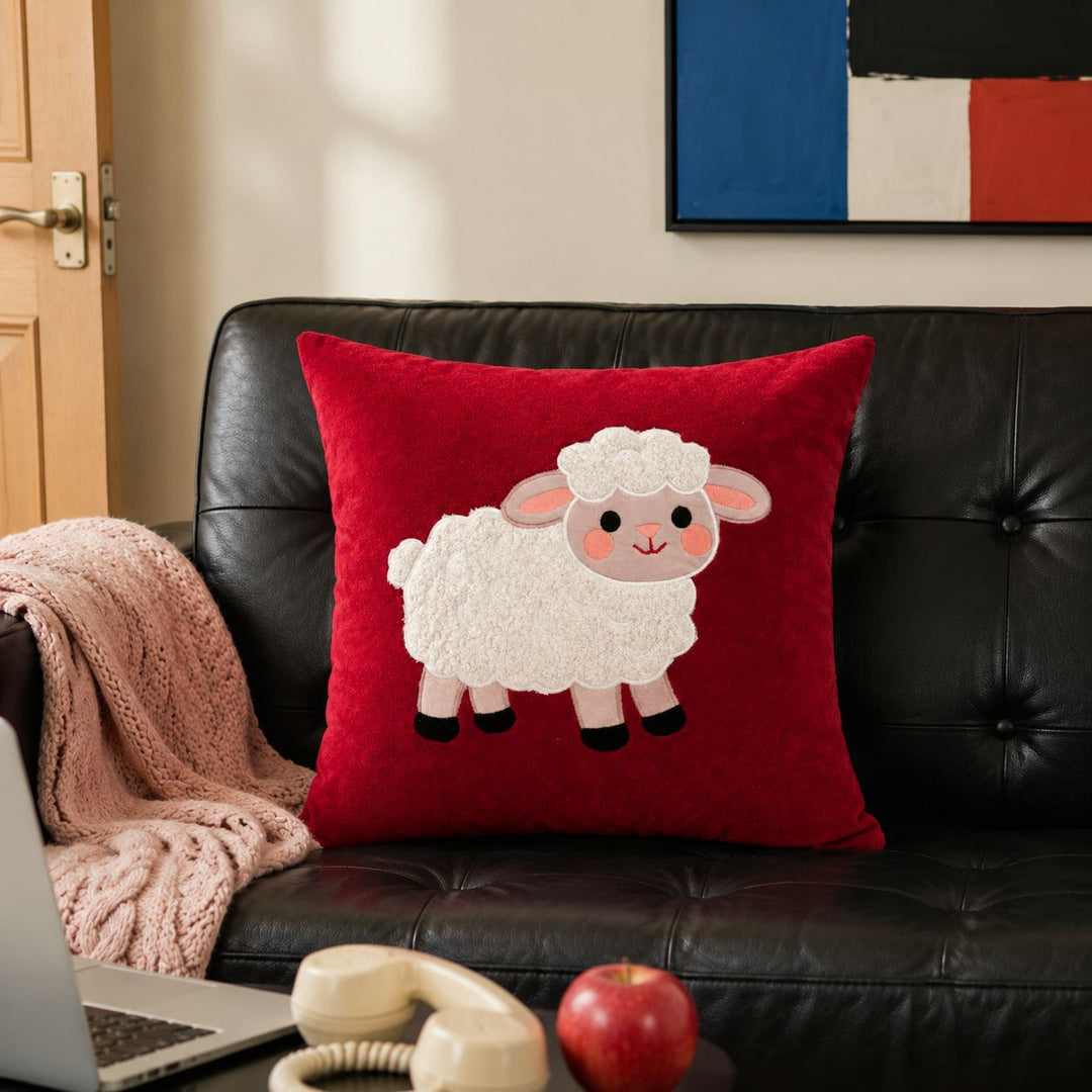 Plush Animal-Themed Throw Pillow