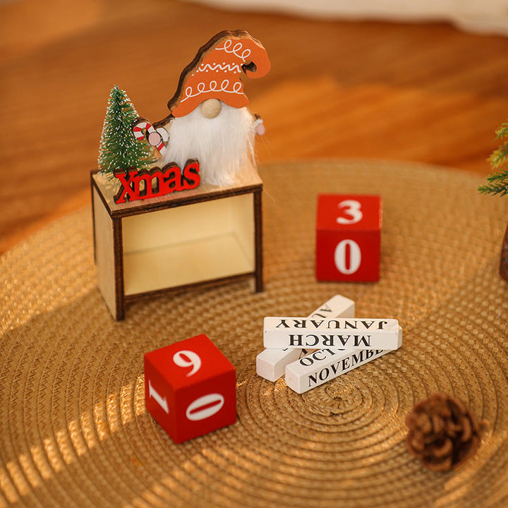 Decorative Christmas gnome with calendar