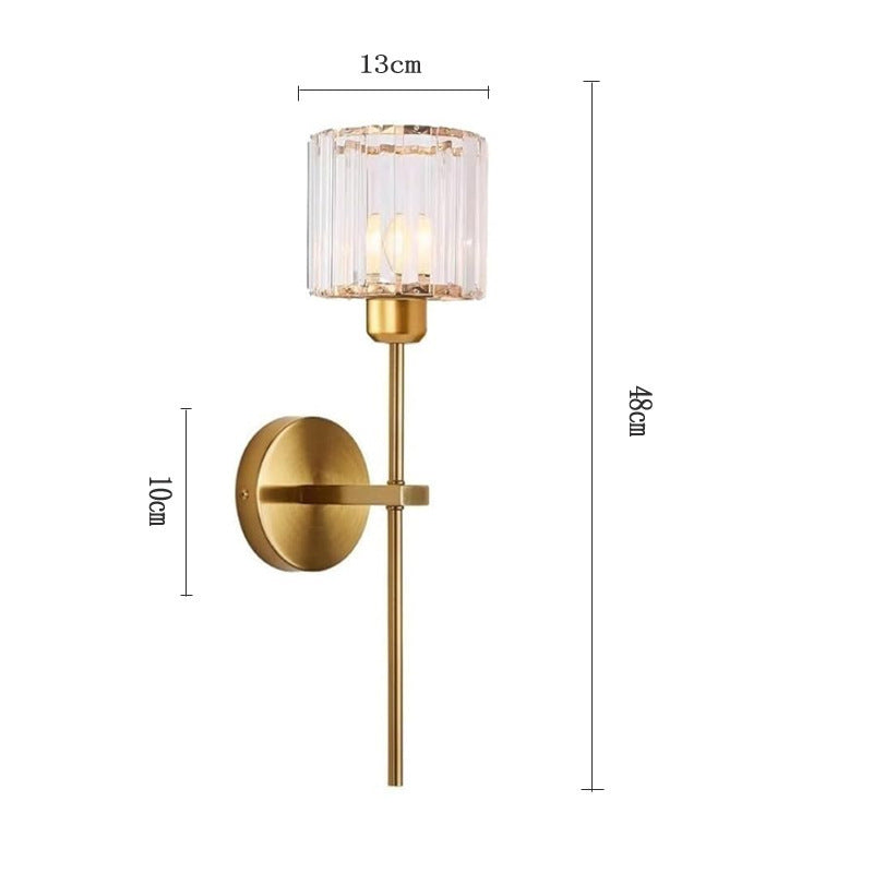 Crystal accent wall light