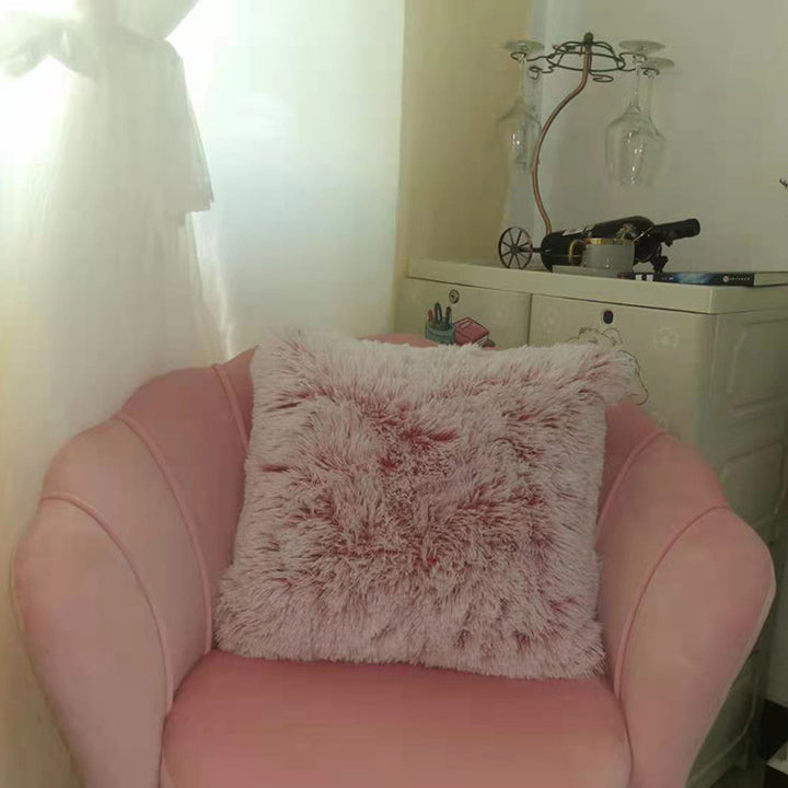 Plush Faux Fur Decorative Throw Pillow
